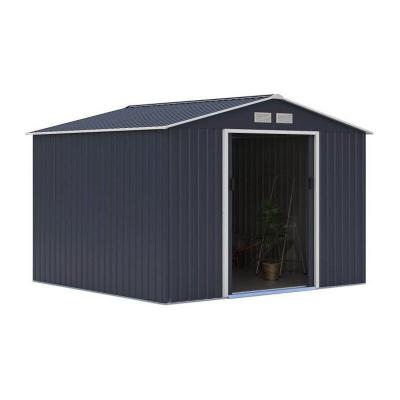 GENERIQUE Abri de jardin en m&eacute;tal 7,06 m2 - Kit d'ancrage inclus - Gris