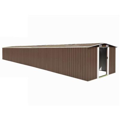 VIDAXL  abri de jardin marron 257x990x181 cm acier galvanis&eacute; 47039