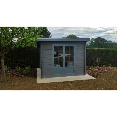 GREEN OUTSIDE Abris de jardin bois composite Isalo, toit plat 7.4m&sup2;