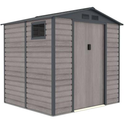 GARDIUN  Surrey 4.07 M&sup2; Galvanized Steel Storage Shed Argent&eacute;