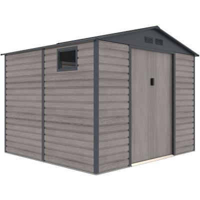 GARDIUN  Surrey 7.06 M&sup2; Galvanized Steel Storage Shed Gris