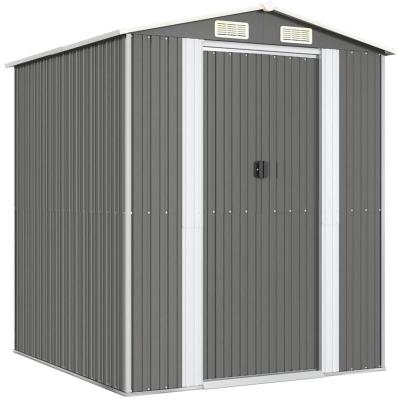 VIDAXL  - Abri de jardin Gris clair 192x191x223 cm Acier galvanis&eacute;