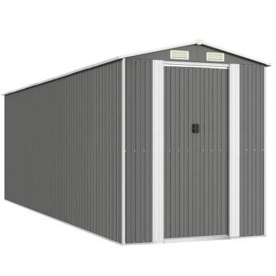 VIDAXL  - Abri de jardin Gris clair 192x606x223 cm Acier galvanis&eacute;