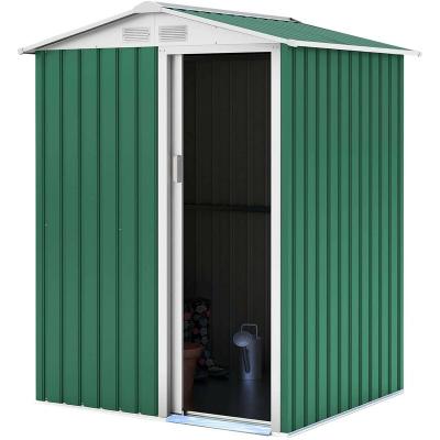 GARDIUN Abri de jardin m&eacute;tallique  milton 2 m&sup2; porte coulissante vert