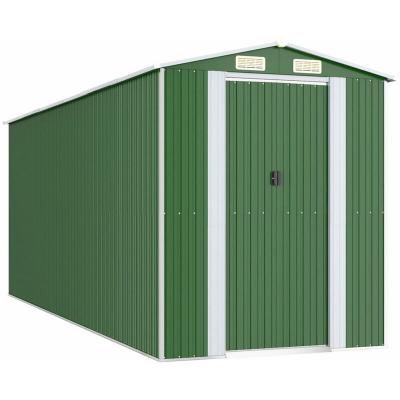 VIDAXL  - Abri de jardin Vert 192x523x223 cm Acier galvanis&eacute;