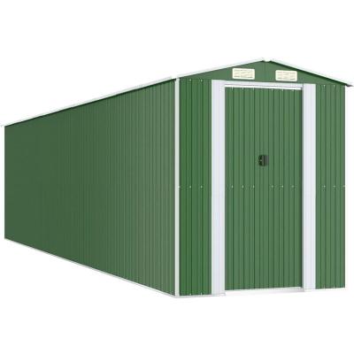 VIDAXL  - Abri de jardin Vert 192x855x223 cm Acier galvanis&eacute;