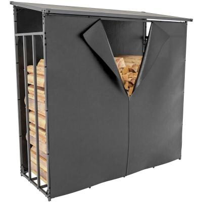 CLP Abri pour bois de chauffage ruston en aluminium avec b&acirc;che de protection xl