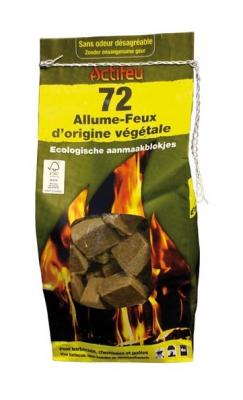 ACTIFEU  Allume Feux Individuels Bois Compresse 72 Taille Unique