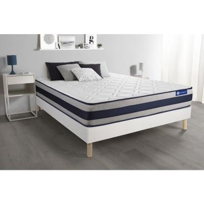 ACTISOM Matelas + sommier 140x190 latex et m&eacute;moire de forme  - Actilatex ergo