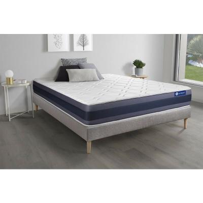 ACTISOM Matelas + sommier 90x200 latex et m&eacute;moire de forme  - Actilatex morpho