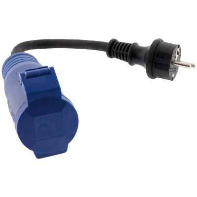 ZENITECH Adaptateur caravane femelle CEE17 en m&acirc;le 16A - Bleu - 