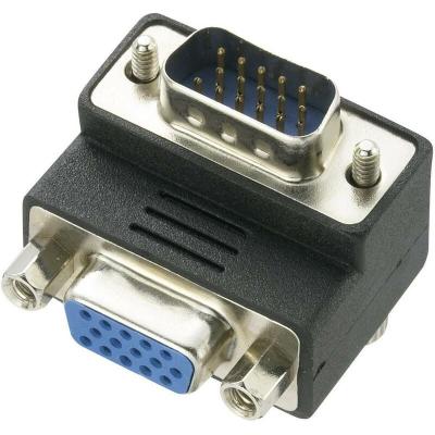 GENERIQUE Adaptateur vga [1x vga m&acirc;le - 1x vga femelle] coud&eacute; &agrave; 90&deg; 0 m noir 1420519
