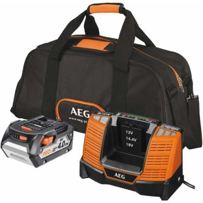 AEG -Conj. Chargeur Batterie 18 V 4,0Ah Sac