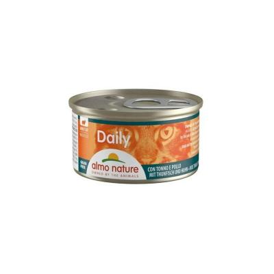 ALMO NATURE DAILY Lot  24 x 85 g pour chat - mousse au thon & poulet