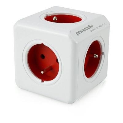 ALLOCACOC Cube Multiprise Power Cube Original 4 prises 2xUSB rouge