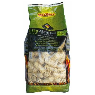 PYROFEU Laine de bois allume-feu  en sachet de 1 5 kg