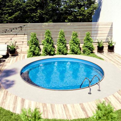 AQUALUX  - Piscine acier enterr&eacute;e ovale 1.20 x 7 x 3.50 m 31m3 - WM243