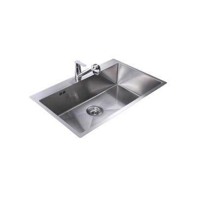 Evier inox lisse Helika LUNY 1 bac 790x505 mm - sans vidage - inox