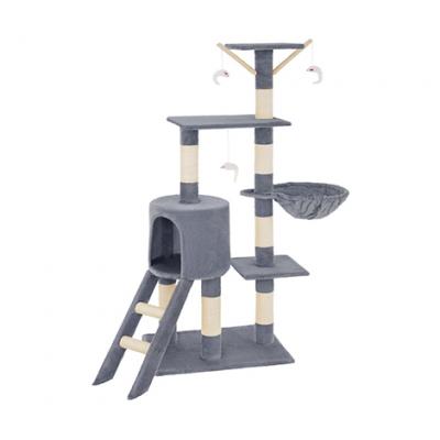 TECTAKE  Arbre &agrave; chat DOMINIQUE 142 cm - gris
