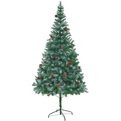 Vidaxl arbre de no&euml;l artificiel avec pommes de pin 210 cm 60179