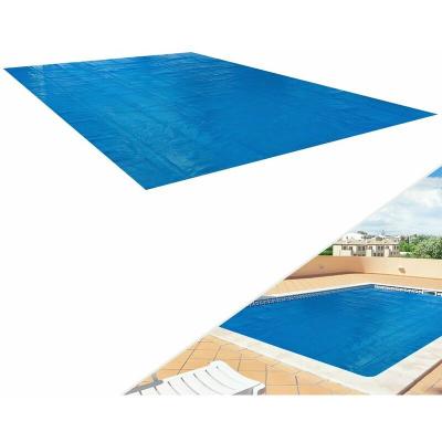 AREBOS  Couverture Solaire &agrave; Bulles pour Piscine Rectangulaire Bleu 6 x 4m 400 &micro;-microns