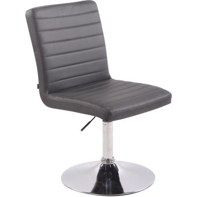 Chaise de salle &agrave; manger Elvas en similicuir gris