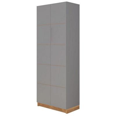 Armoire 2 Portes Grise Hauteur 180 cm 