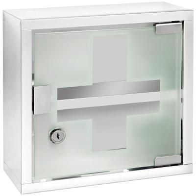 Armoire &agrave; pharmacie fermeture aimant&eacute;e avec cl&eacute; 25 x 25 cm WENKO