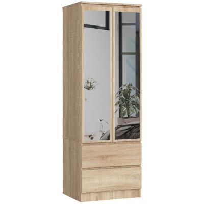 Armoire akord s60 ch&ecirc;ne sonoma 60 cm 2 portes 2 tiroirs fa&ccedil;ade ch&ecirc;ne sonoma 1 &eacute;tag&egrave;re 60x51x180 cm