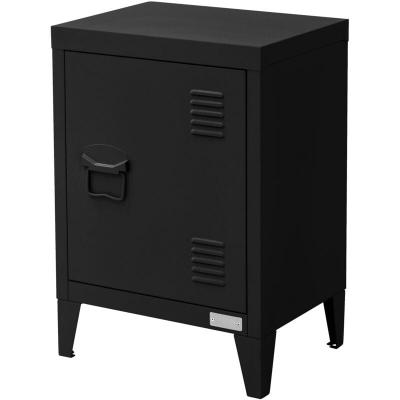 Armoire de classement noir en acier 40x30x57,5cm table de chevet stockage outils 490011980