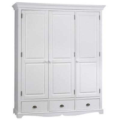 Armoire Penderie 3 Portes 3 T Blanche 