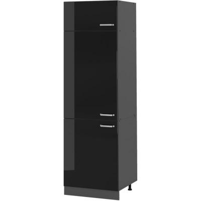 VICCO Armoire pour frigo R-Line, Noir Haute brillance, 60 cm, 