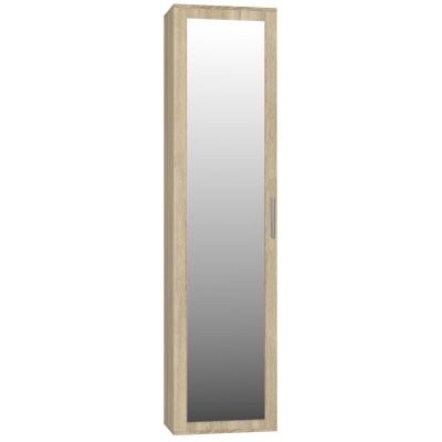 ATARA - Armoire d'entr&eacute;e avec grand miroir - 180x50x35 cm - Deux Sonoma