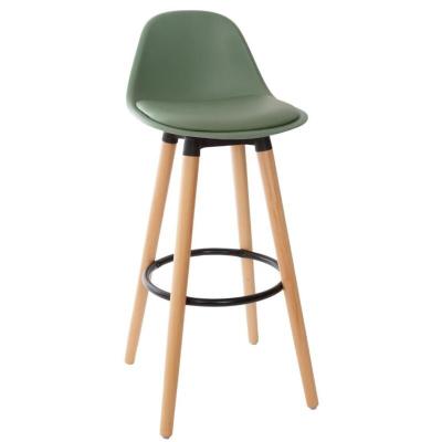 Atmosphera - Tabouret de bar confortable kaki maxon H 92 cm Kaki