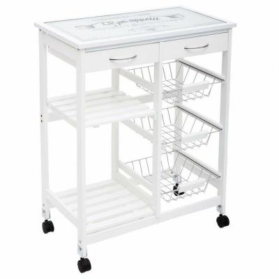 Atmosphera Desserte ""Gustaf"" blanche  - Noir - Size: 1 place