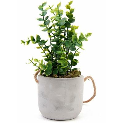 Plante artificielle - AC-D&Eacute;CO - 10 x 25 cm - Ciment - Gris - &Agrave; suspendre 