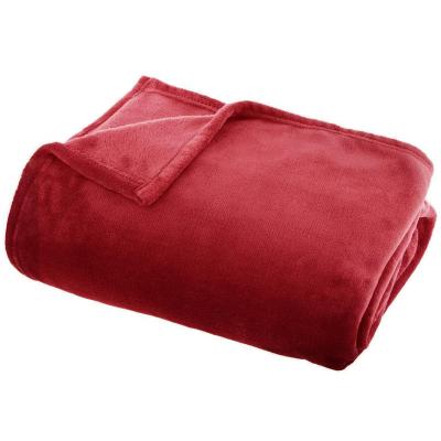 ATMOSPHERA Plaid Flanelle Rouge 125x150cm -  