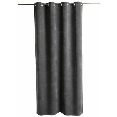 Rideau Aspect Daim Gris Fonc&eacute; 140 x 260 cm - Gris Fonc&eacute; - Atmosphera