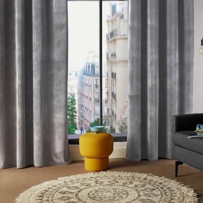 HomeMaison Rideau Uni Esprit Loft, Polyester, Anthracite, 260x140 cm