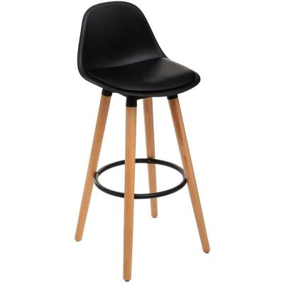 Atmosphera - Tabouret de bar confortable Noir MAXON H 92 cm