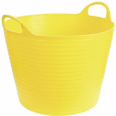 KERBL FlexBag auge flexible, mat&eacute;riau plastique, avec poign&eacute;es, 28 l, jaune