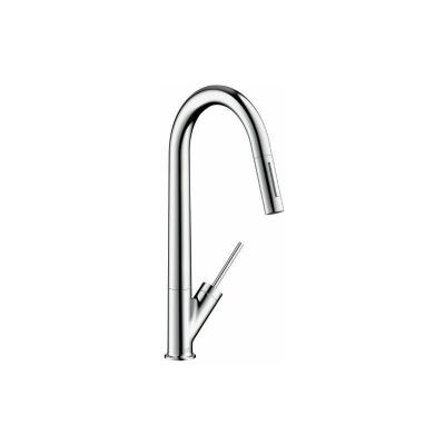 HANSGROHE Mitigeur &eacute;vier Axor Starck bec haut extractible - Aspect acier 10821800