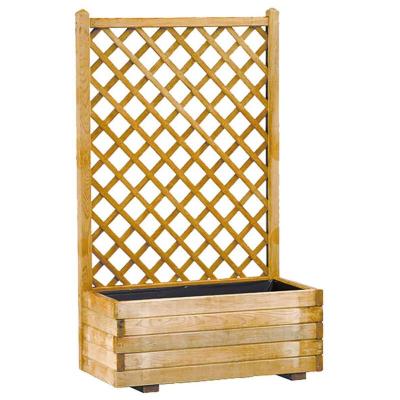CERLAND Burger Jardini&egrave;re Lierre rectangulaire en Bois avec Treillage Droit