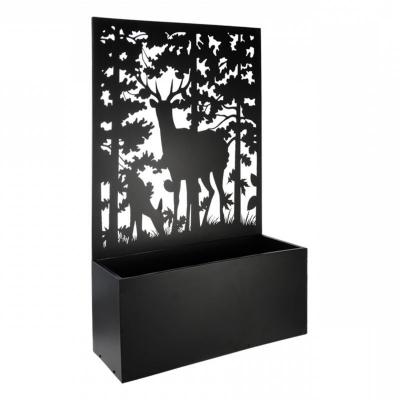 ESSCHERT DESIGN Esschert's Garden - Jardini&egrave;re en fer avec treillis Motif cerf