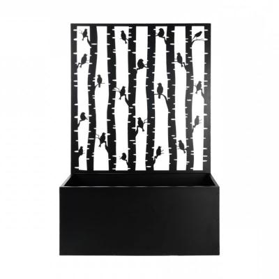 ESSCHERT DESIGN Esschert's Garden - Jardini&egrave;re en fer avec treillis Motif oiseaux