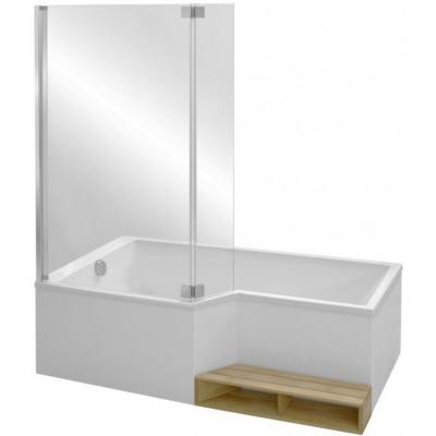 Pack baignoire bain douche 150 x 80 JACOB DELAFON Neo version gauche + pare bain chrom&eacute; + tablier