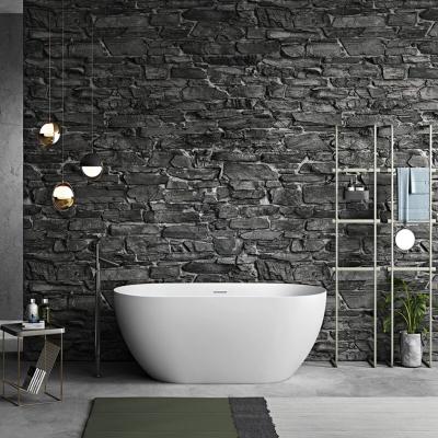 Baignoire &icirc;lot design ovale lisbon blanche 160 cm Brillant - Brillant