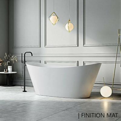 Stano. - Baignoire &icirc;lot design ovale palma blanche 170 cm Mat - Mat