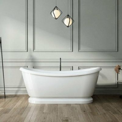 Baignoire &icirc;lot r&eacute;tro ovale PITTSBURGH Blanche 177 cm