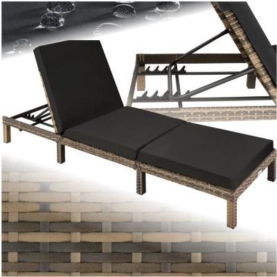TECTAKE  bain de soleil sofia 5 positions - marron naturel 403686